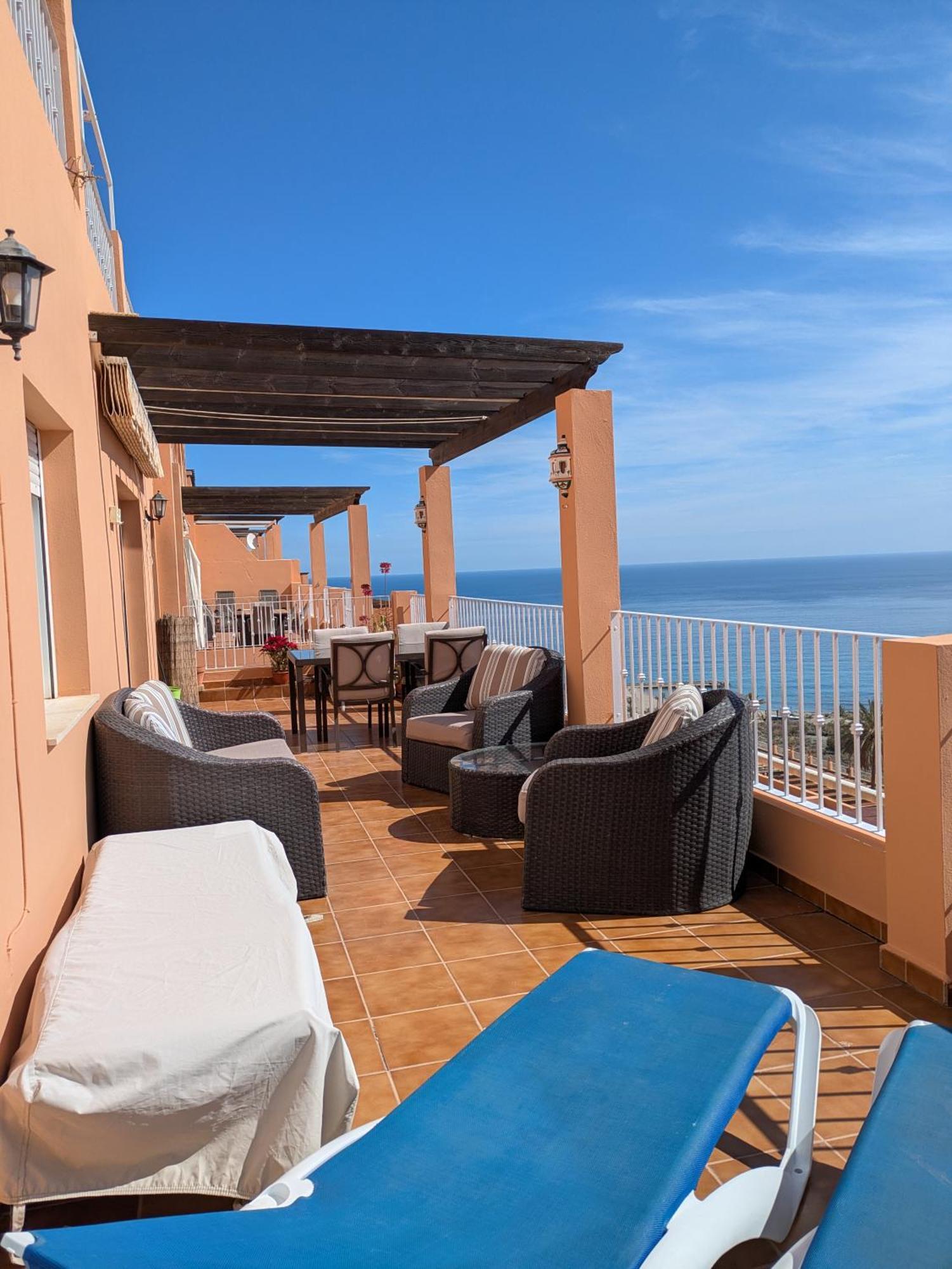 South Facing Apartment, Fantastic Sea Views,Terrace, 300M Beach Mojacar Exterior photo